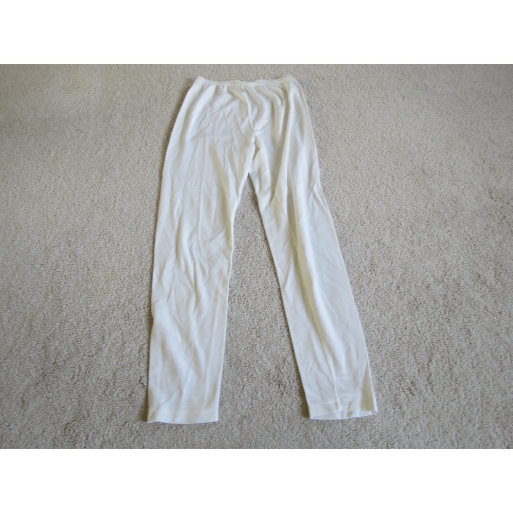 Women's Warm & Cuddly Ivory White Pajamas Sweatpants Size Medium